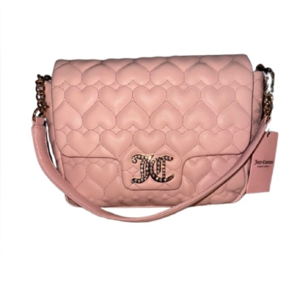 Juicy Couture Handbags - Juicy Couture Blush Heart Quilted Shoulder Bag - NWT